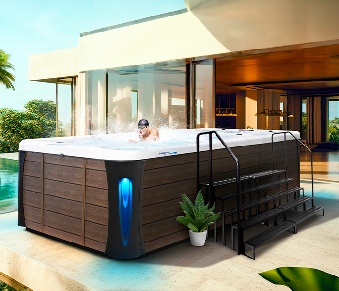 Calspas hot tub being used in a family setting - Little Rock